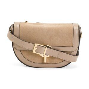 CHEVAL Made In Italy Leather Crossbody With Round Hardware